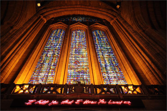 tracey emin Liverpool cathedral