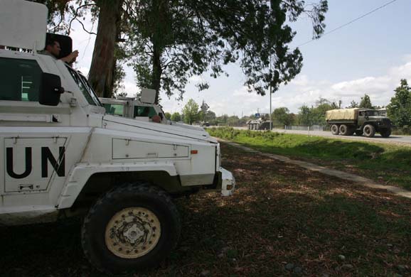 UN soldier truck