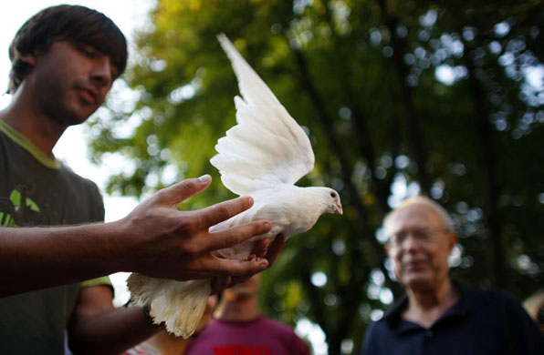 march for the victims of the conflict between Russia and Georgia
