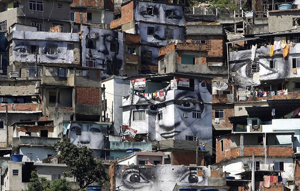 Rio de Janeiro, Brazil: The facades of houses in Providencia