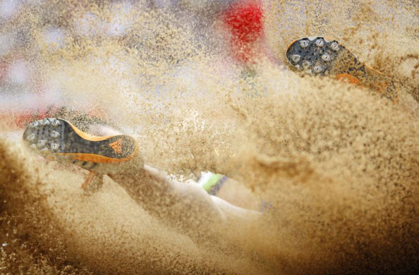 Beijing, China: Viorica Tigau of Romania competes during the women's long jump qualification round