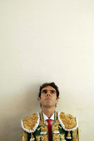 Malaga, Spain: A bullfighter waits for the start of his fight at the Malagueta bullring