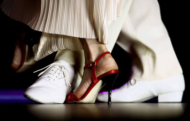 Buenos Aires, Argentina: A couple dances Tango at the first session of the VI Worldwide Championship of Tango Dance, Salon category