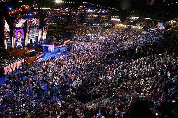 Democrat convention crowd