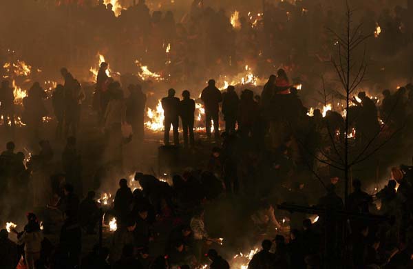 Incense burning at Buddhist temple