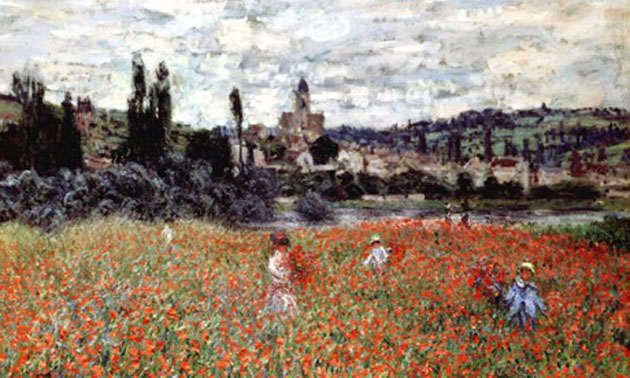 'Poppies near Vetheuil' by Claude Monet (1879)