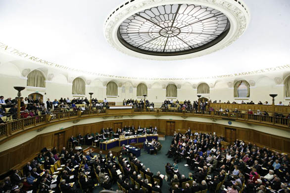 The Archbishop of Canterbury Dr Rowan Williams opens the General Synod