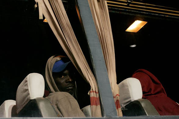 Some of the 54 would be illegal immigrants recovered at the sea by a Spanish coast guard ship