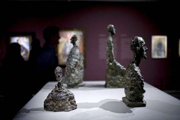 Sculptures by Alberto Giacometti are displayed  at Louisiana art museu