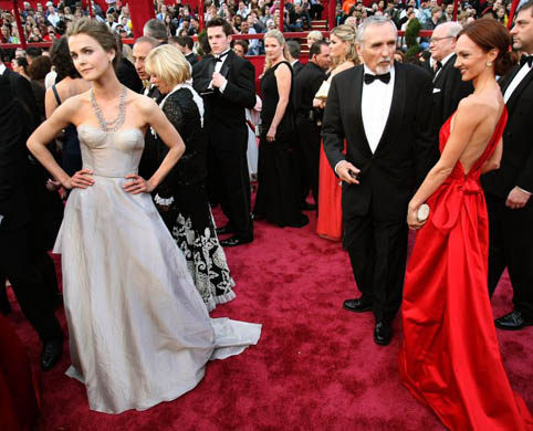Keri Russell and Dennis Hopper arrive for the 80th Annual Academy Awards