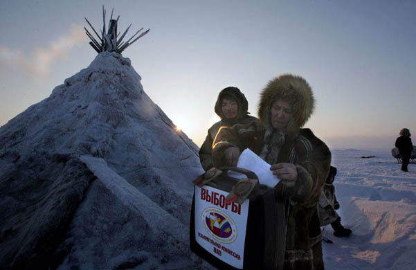 Local Nenets deer shepherds