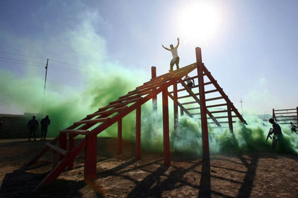 Newly graduated policemen during a ceremony