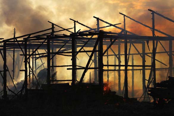 The scene of a fire in Stotzheim, France