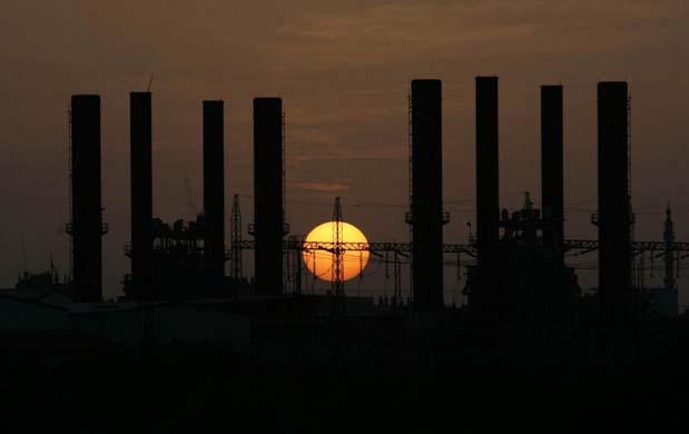 The Palestinian electricity company Al-Nuseirat in Gaza