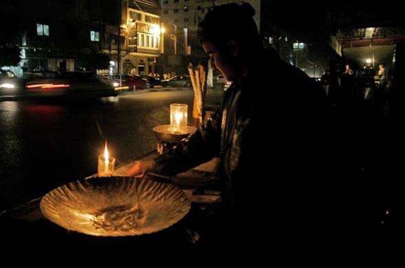 Palestinian vendor in Gaza City