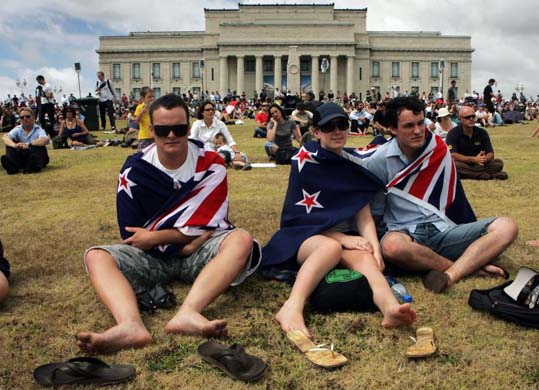 Edmund Hillary's state funeral in Auckland, New Zealand