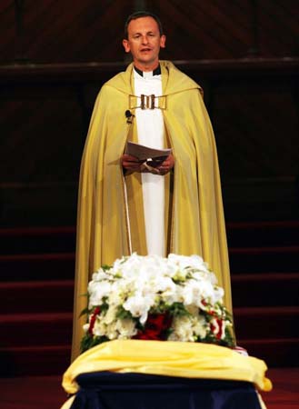 Edmund Hillary's state funeral in Auckland, New Zealand