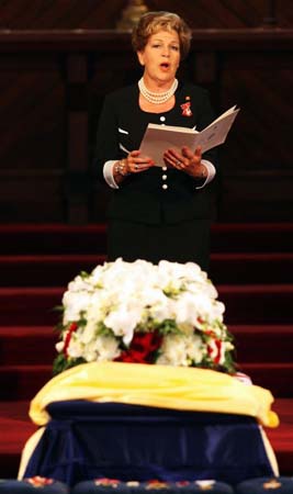 Edmund Hillary's state funeral in Auckland, New Zealand