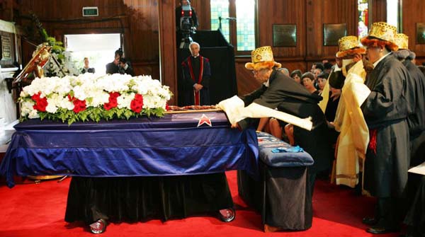 Edmund Hillary's state funeral in Auckland, New Zealand
