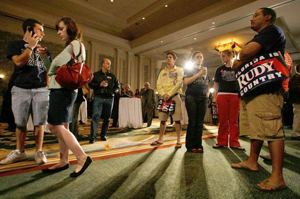 Supporters of Rudy Giuliani