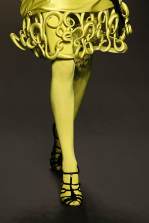 Paris, France: A model during Jean-Paul Gaultier's Autumn/Winter 2008-2009 Haute Couture fashion show