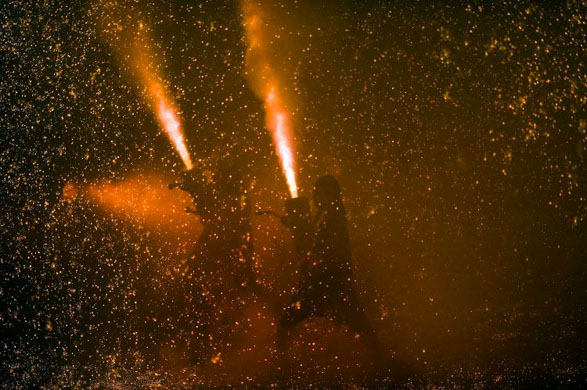 fireworks at g8 summit 