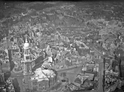 German cities from the air before being bombed by the allies in the seecond world war