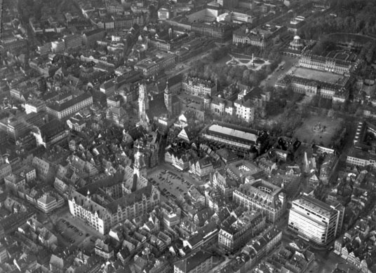 German cities from the air before being bombed by the allies in the seecond world war