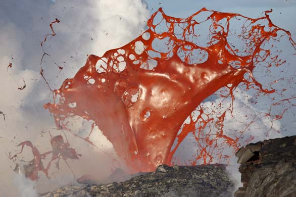 Kilauea volcano lava