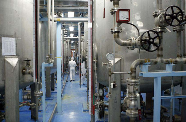 February 3 2007, Isfahan, Iran: A technician at the uranium conversion facility