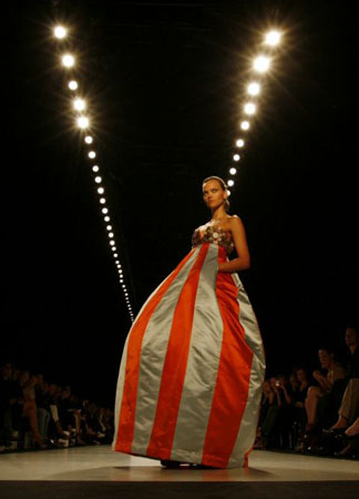 Berlin, Germany: A model during Sisi Wasabi's spring/summer 2009 collection