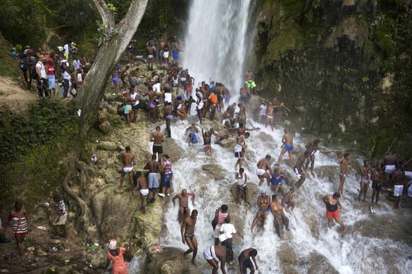 waterfall at Saut d'Eau, Haiti