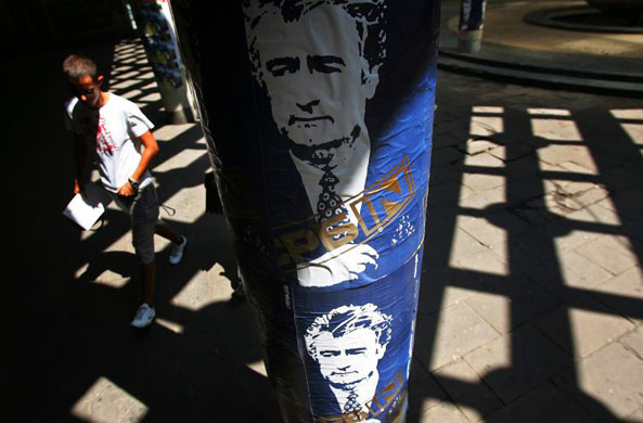 karadzic poster in belgrade 