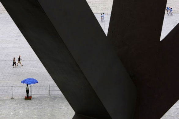 The birds nest stadium in beijing