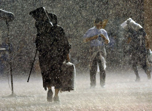 Tokyo, Japan: Photographers leave the pitch during an international friendly match between Argentina and Japan
