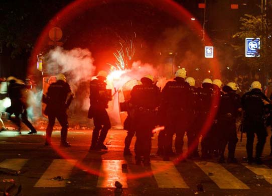 Protesters in Belgrade
