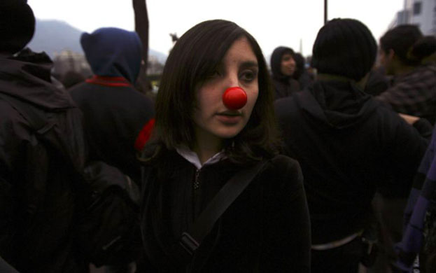 student protest in santiago chile 