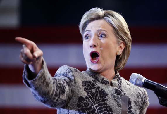 Hillary Clinton points