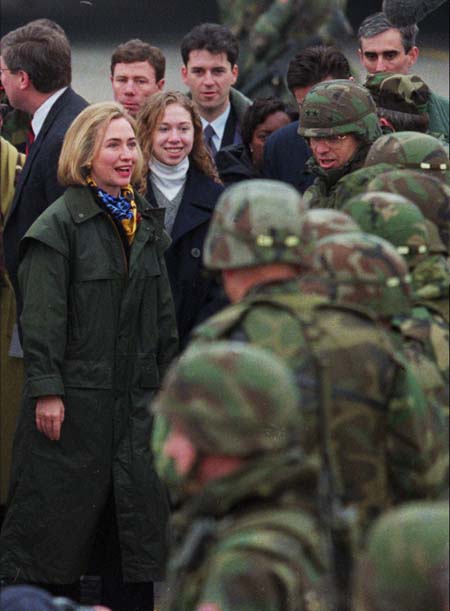 Hillary in Bosnia