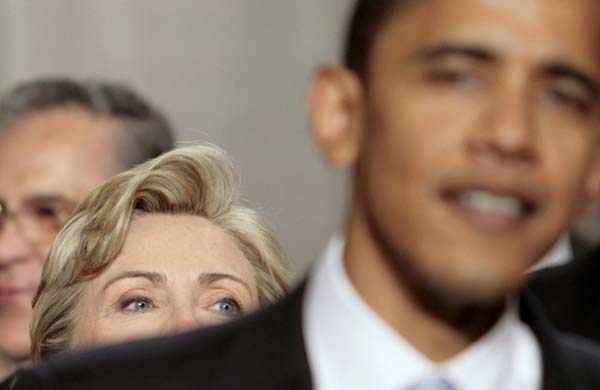 Barack Obama and Hillary Clinton