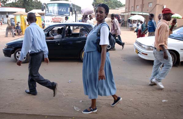 Grace Mathanga in the street