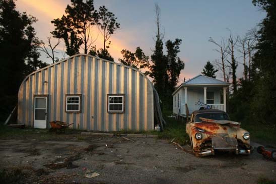 Hurricane Katrina victims homes