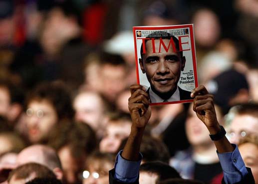 Magazine cover of Obama