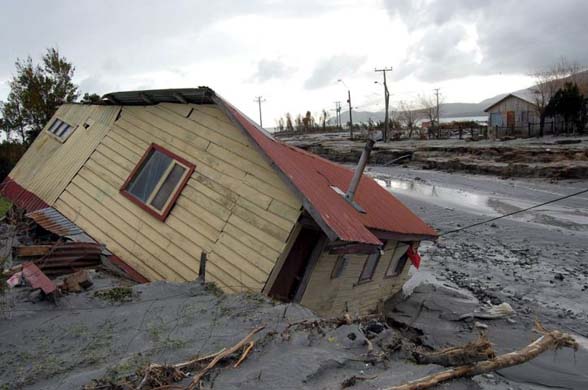 Volcanic destruction