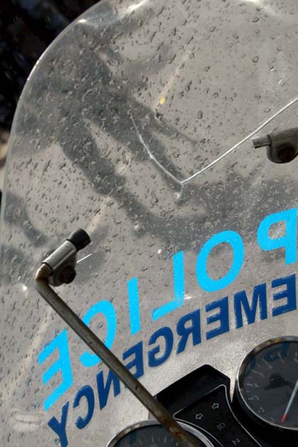 Colombo, Sri Lanka: Police motorbike