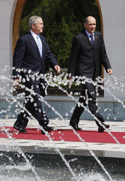 President Bush at Brdo castle