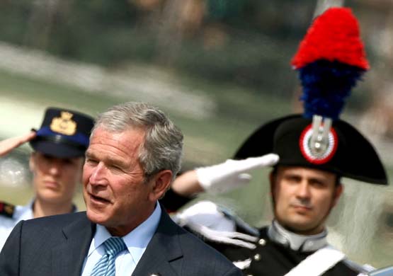 President Bush arrives in Rome