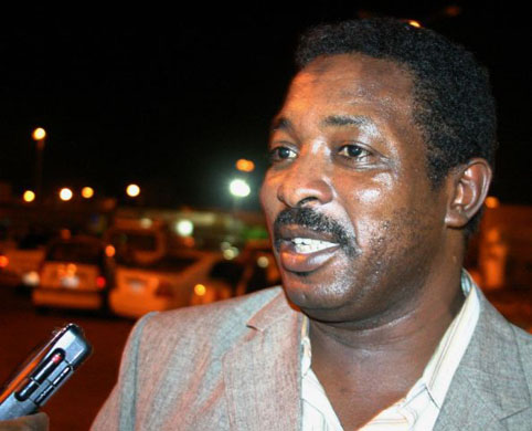 Mohamed a survivor of the crash talks to reporters in Khartoum 