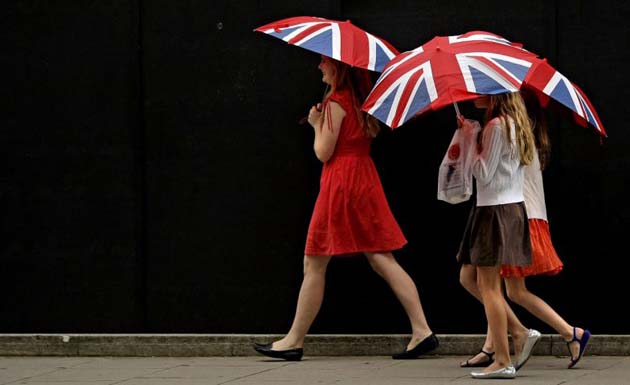 Union Jack umbrellas
