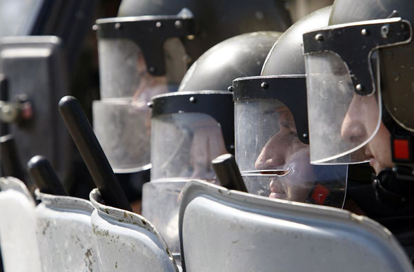 Plovdiv, Bulgaria: A drill at a military base